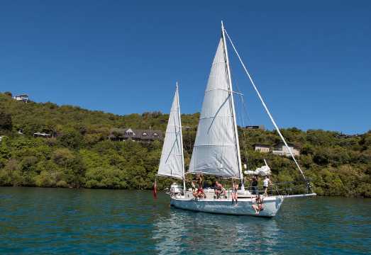 Taupō: Sail Barbary Eco Sailing to the Maori Rock Carvings