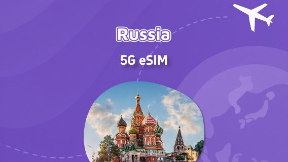 Russland|5G eSIM|Hochgeschwindigkeitsdaten|Gesamtpaket|3-15 Tage|Natürlicher Tag|Schnelle Installation|QR-Code