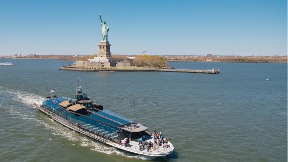 미국 뉴욕 자유의 여신상 + 뉴욕 랜드마크 유람선 투어 [1.5시간 동안 뉴욕 시와 항구의 장엄한 전경을 만끽하세요]
