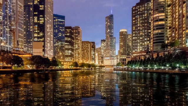 Zonsondergang cruise op Lake Michigan in Chicago