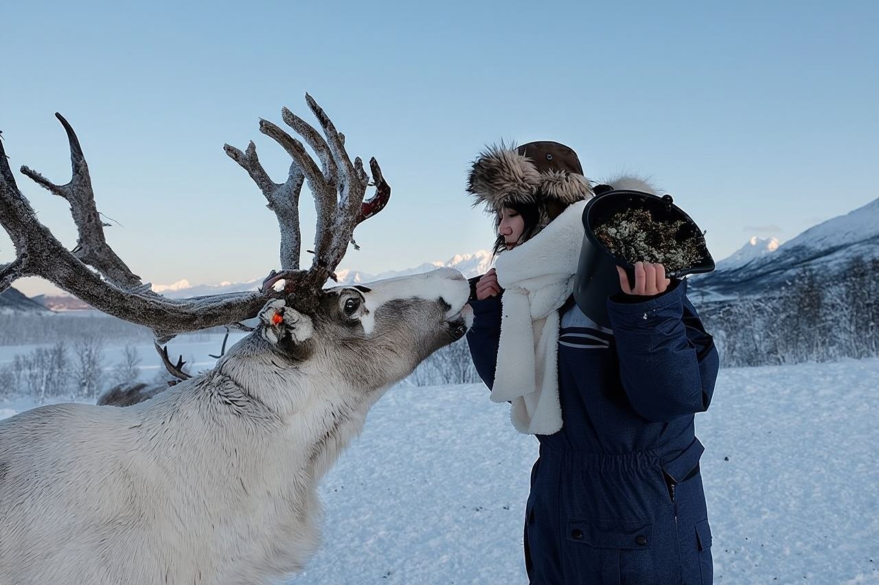 Memberi makan rusa kutub dan budaya Saami