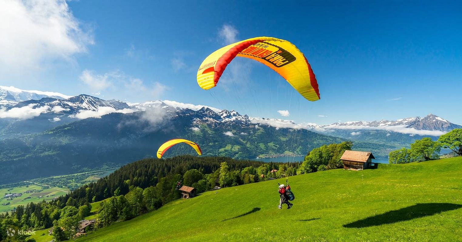 Featured in "Crash Landing on You": Paragliding in Interlaken, Switzerland 1-day tour