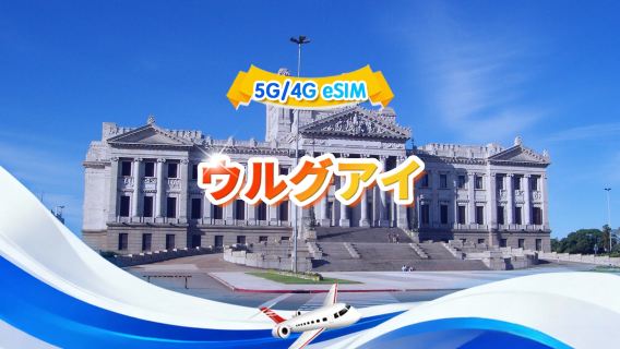ウルグアイ 5G/4G eSIM|日次パッケージ/総量パッケージ|1GB/日 - 合計30GB|1~30日|24時間制|QR Code