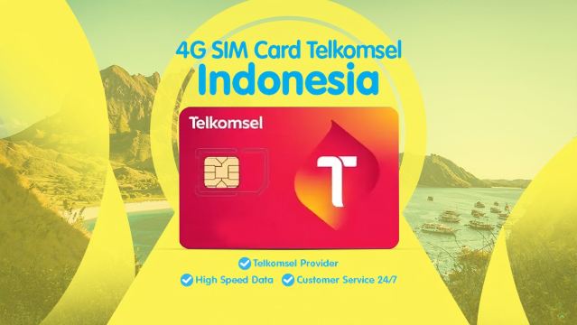 印尼 | Telkomsel 4G SIM 卡 | 雅加達機場自取 | 30天