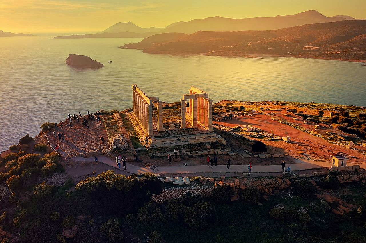 Private Sunset Tour of Cape Sounion, Temple of Poseidon & Athens Riviera