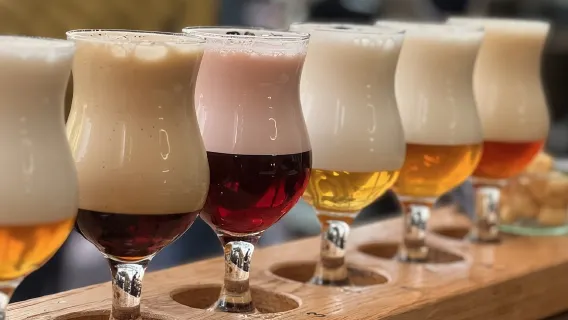 品嚐地拉那阿爾巴尼亞精釀啤酒，並配有個人混合搭配師