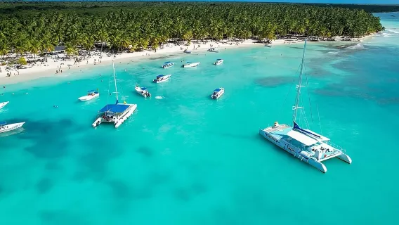 From Santo Domingo Saona Island Food And Drink Catamaran Vip