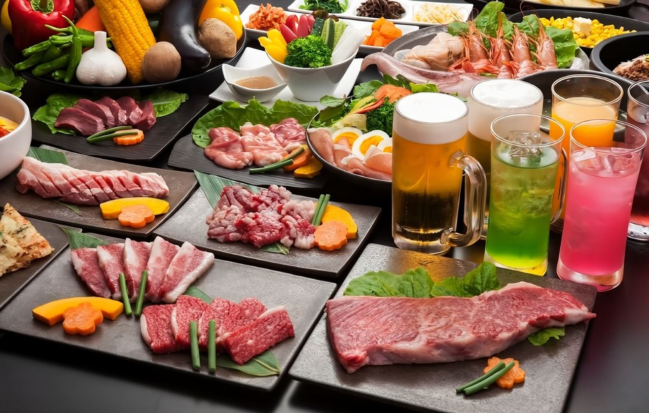 Wagyu BBQ Buffet at Yakinikuya Daibokujyo Dotonboriten – Osaka's Trendy Must-Eat in Dotonbori!