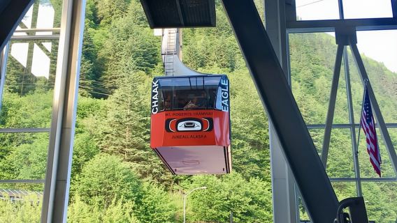 Juneau: Paseo en tranvía por el monte Roberts con aplicación y mapa