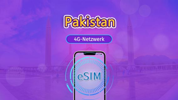 Pakistan | 4G eSIM | Tagespass/Datenplan | 1–30 Tage | Unterstützt TikTok & ChatGPT | 24-Stunden-Abrechnung | QR-Code