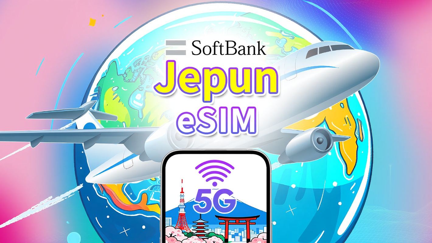 Jepun SoftBank 5G eSIM | TikTok & ChatGPT Tersedia | Pakej Data Harian/Jumlah | Pengebilan Hari Kalendar | 1–90 Hari | QR Code