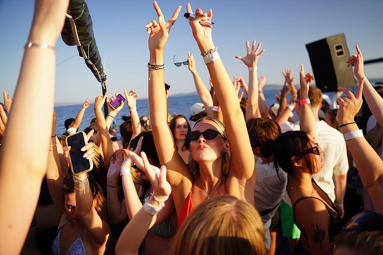 Out to Sea Split Bootsparty mit Schwimmen in der Blauen Lagune, DJ & Afterparty