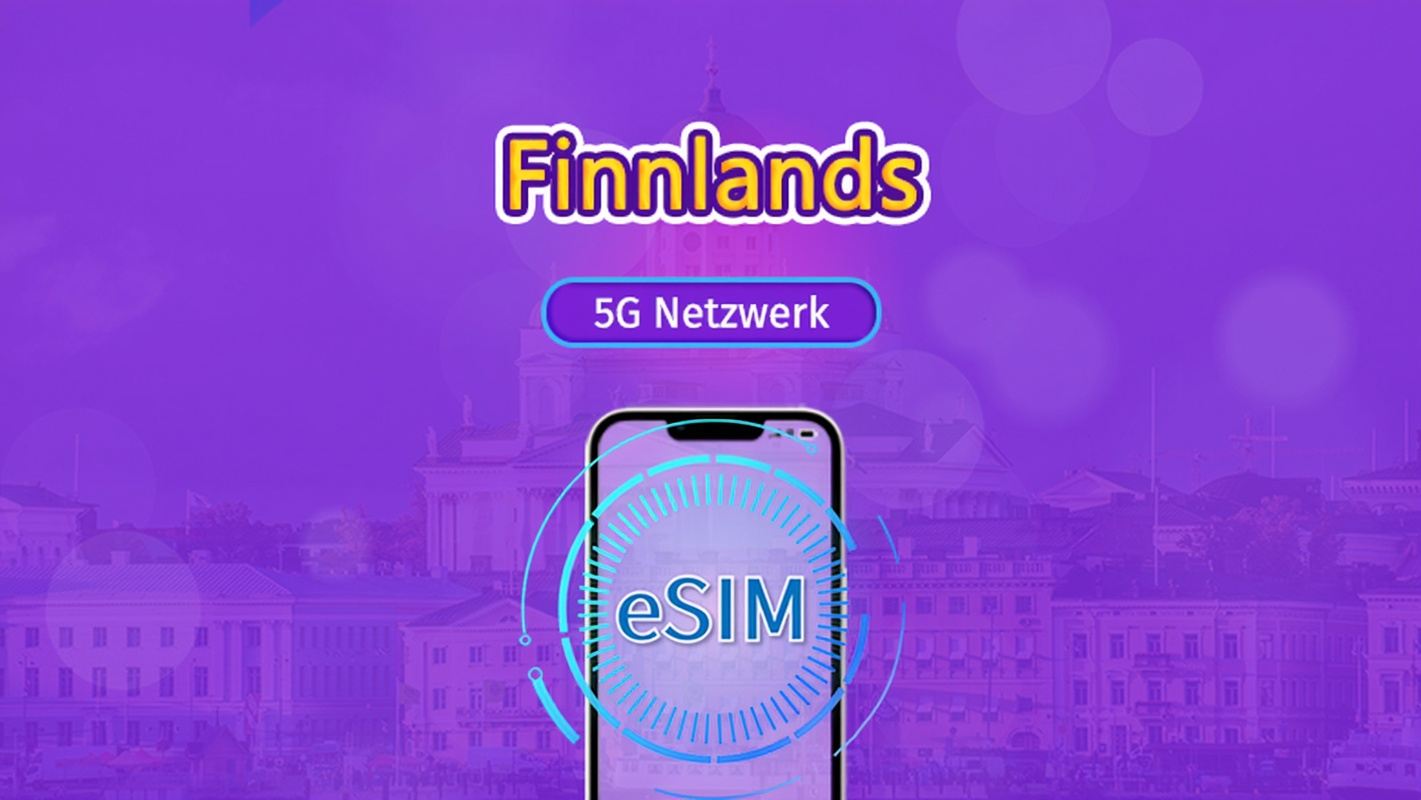 Finnland | 5G/4G eSIM | Gesamtpaket | 24-Stunden Abrechnung | 7–30 Tage | QR-Code