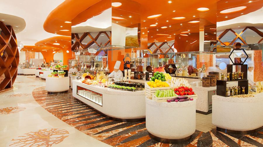 珠海長隆橫琴灣酒店海豚自助餐廳自助晚餐雙人票/親子1大1小票