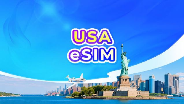 USA 5G eSIM | Day Pass/Total Data Package | 24-Hour Billing | 1-90 Days | QR Code (excluding Guam and Saipan)