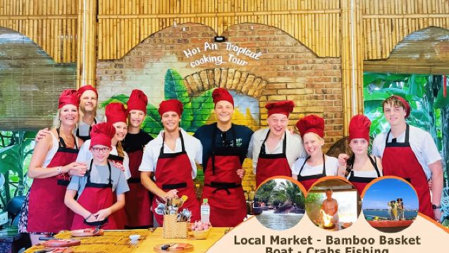 Cooking Class Hoi An:Local Market, Basket Boat, Fishing & Cooking