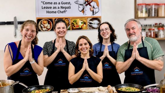 Kathmandu: Cook Nepali Dishes & Momos with Local Chefs & Pickup