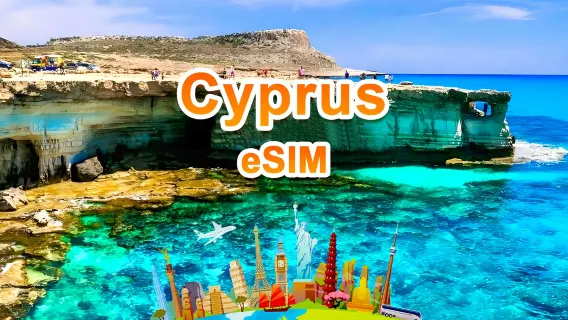eSIM Chypre 4G/5G | Forfait complet | Total 1 à 30 Go | 3 à 30 jours | Service 24h/24 | QR code