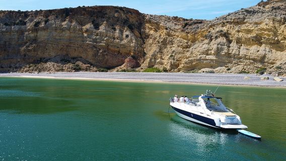 Full day private yacht from lagos with drinks, tapas, paddle boards and kayak