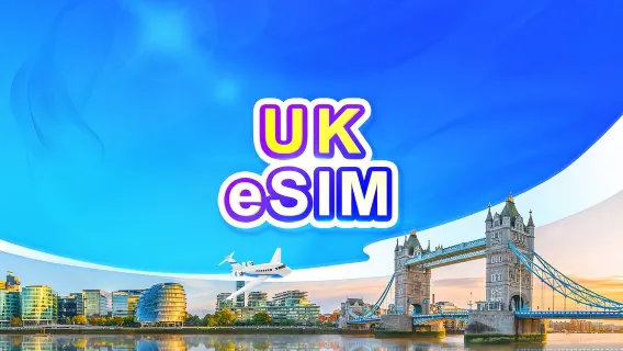eSIM 5G per il Regno Unito | Pacchetto giornaliero/di dati | 1-30 giorni | Fatturazione 24 ore | Codice QR