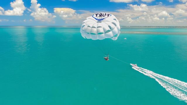 Key West Parasailing Adventure above Emerald Blue Waters 