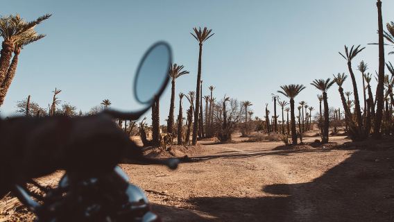 Tesori nascosti di Marrakech: tour guidato di 1 ora e 30 minuti in sidecar d'epoca
