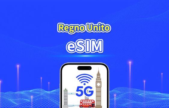 eSIM Regno Unito | 5G/4G | Pacchetto dati giornaliero/totale | 1–30 giorni | Fatturazione ogni 24 ore | Codice QR