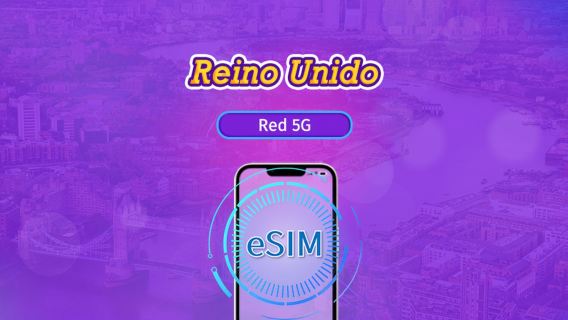 Reino Unido (RU) | eSIM 5G/4G | Paquete Diario / Paquete de Volumen Total | Facturación por Día Natural | 1-90 Días | Código QR