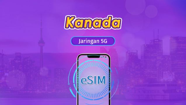 Kanada 5G eSIM | Dukung Tiktok & ChatGPT | Paket Harian / Paket Data | Pembayaran Berbasis Hari Kalender | 1-30 Hari | Kode QR