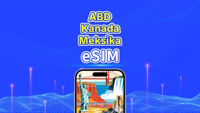 ABD/Kanada/Meksika eSIM | 5G/4G | Günlük paket/Veri paketi | 24 saatlik faturalandırma | 1-30 gün | QR kodu