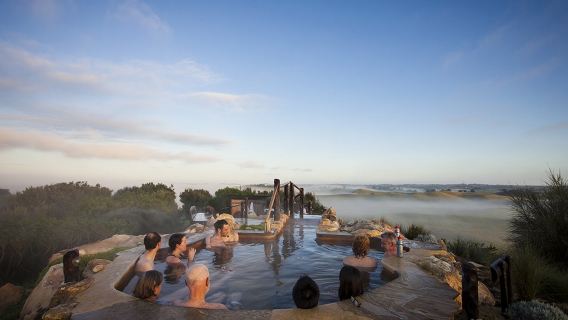 Melbourne Mornington Hot Springs + Beach Bathing Boxes Day Tour [Arthur's Seat + Lookout Pickup]
