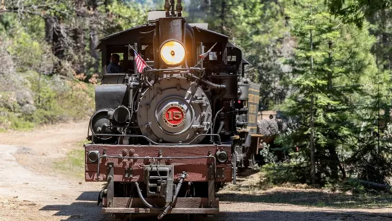 Yosemite Mountain Sugar Pine Railroad Fahrt mit Erzählung
