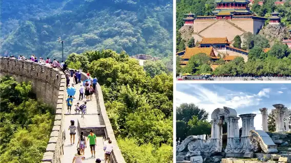 Mutianyu Great Wall + Summer Palace + Yuanmingyuan Park 1-day tour [Daily departure at 7:30 AM] Return ends at Bird's Nest 