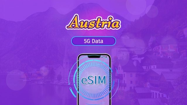 Austria | eSIM 5G/4G | Pakej Jumlah | Pengebilan 24 Jam | 7–30 Hari | Kod QR