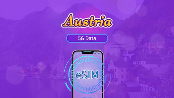 Austria | eSIM 5G/4G | Paket Total | Penagihan 24 Jam | 7–30 Hari | Kode QR