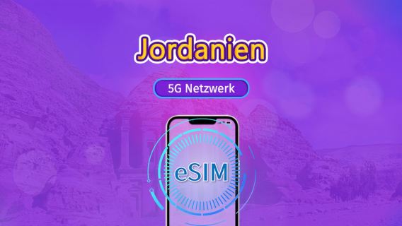 Jordan|4G/5G eSIM|Datenpaket|24-Stunden-Abrechnung|30 Tage|QR-Code