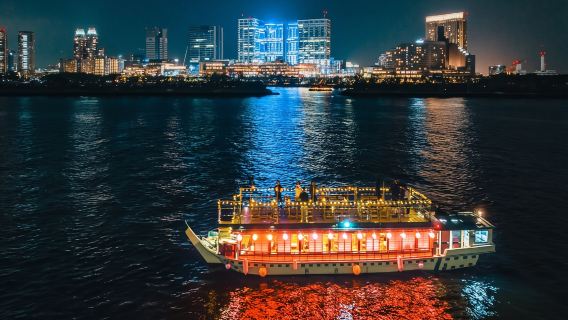 東京灣遊船｜特色屋形船（含壽喜燒晚餐＆日式表演＆軟性飲料）