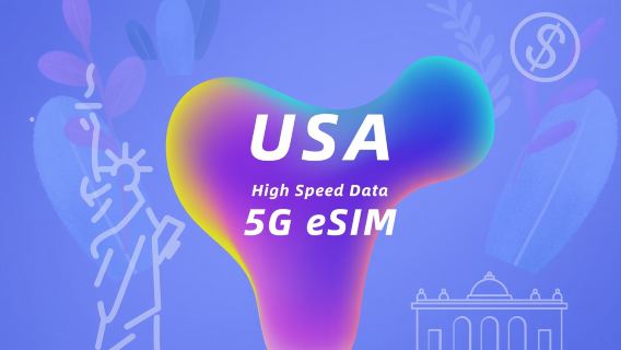 United States | 5G eSIM | Triple-network high-speed data (AT&T/T Mobile/Verizon) | Total package | Natural day | QR code