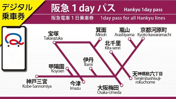 한큐 전 노선 1일 승차권