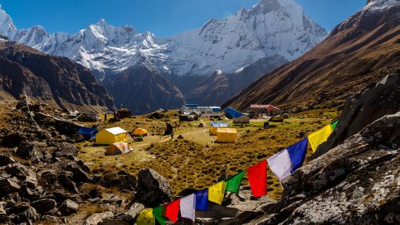 7-tägige Budget-Rucksacktour ABC-Trek ab Pokhara für Gruppen