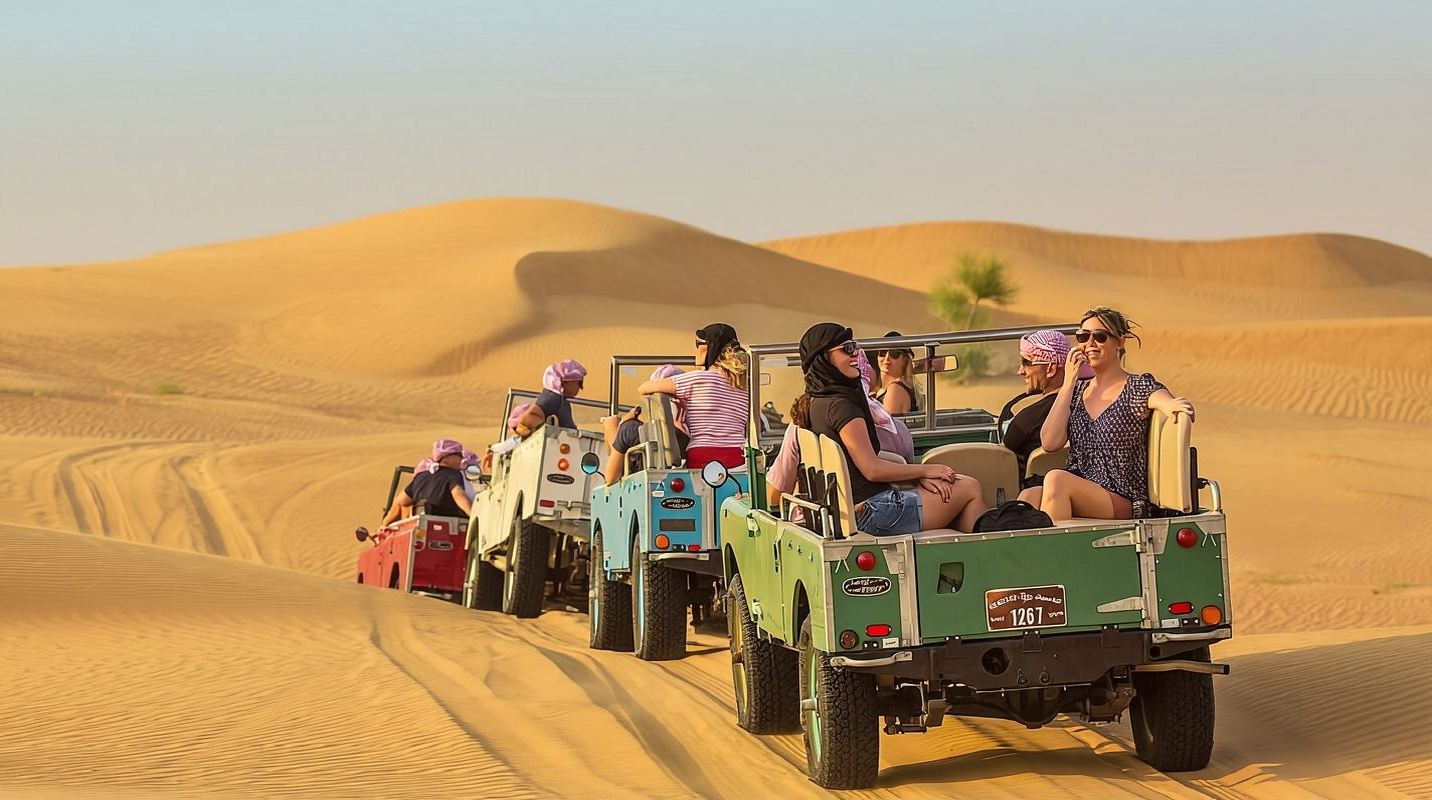 Escursione in fuoristrada di lusso nel deserto di Dubai/Escursione in fuoristrada con auto d'epoca Land Rover a Dubai/Escursione nella riserva naturale del deserto di Dubai