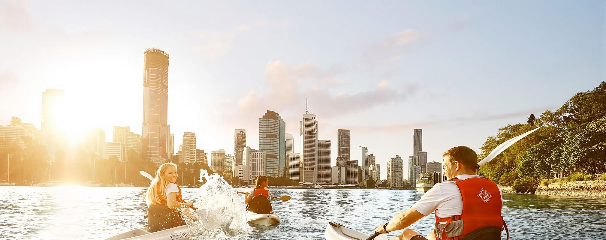 เรือคายัค 1.5 ชั่วโมง [ประสบการณ์ผจญภัยเรือคายัคยามเย็นที่บริสเบน ออสเตรเลีย 88606]