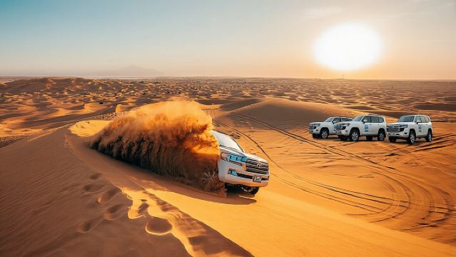 4시간 두바이 사막 체험: 낙타 타기 + 모래보드 + 매 사진