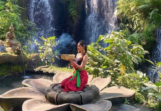 Sacred Purification Ceremony at Taman Beji Griya Waterfall