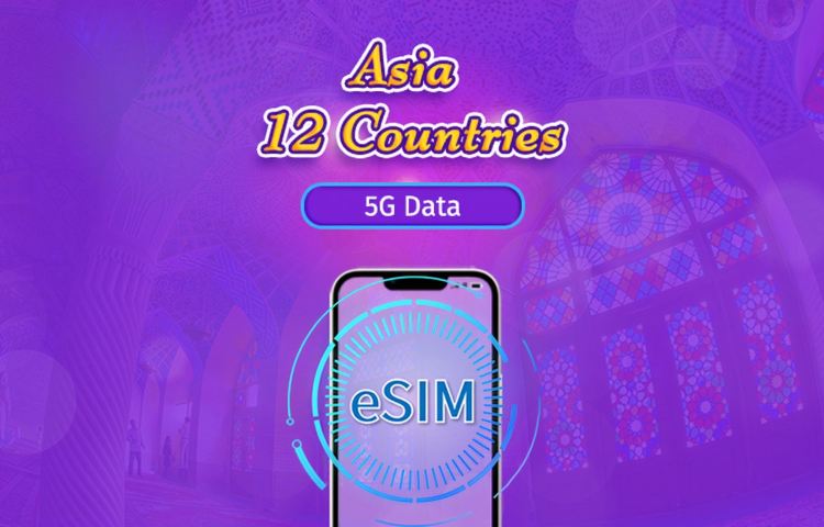 Asia (12 countries) | 4G/5G eSIM | Total Package | 365-day validity | 24H Billing | Real-Name Verification Required for Hong Kong & Taiwan | QR code