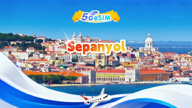 eSIM 5G Sepanyol | Pakej Harian/Jumlah | 500MB/hari - Jumlah 100GB | 1-60 hari | 24 jam | Kod QR