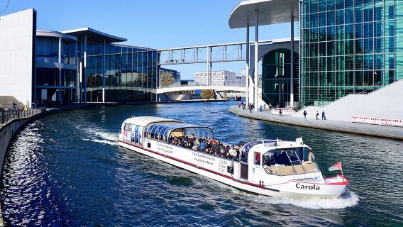 Tour in barca con guida dal vivo di 1 ora (DE/EN) – Tetto in vetro riscaldato