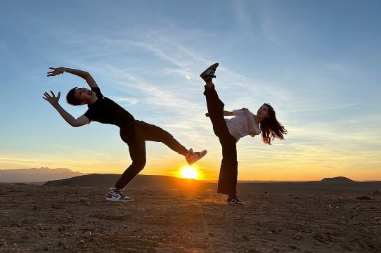 Magical dinner, sunset, music and fire show in Agafay desert
