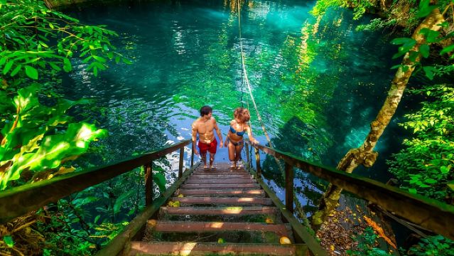 Pengembaraan ATV, Jambatan Interaktif, Zipline, Cenote dan Makan Tengah Hari