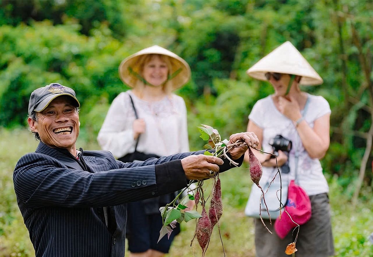 タイントアンでの田園サイクリングと農業体験